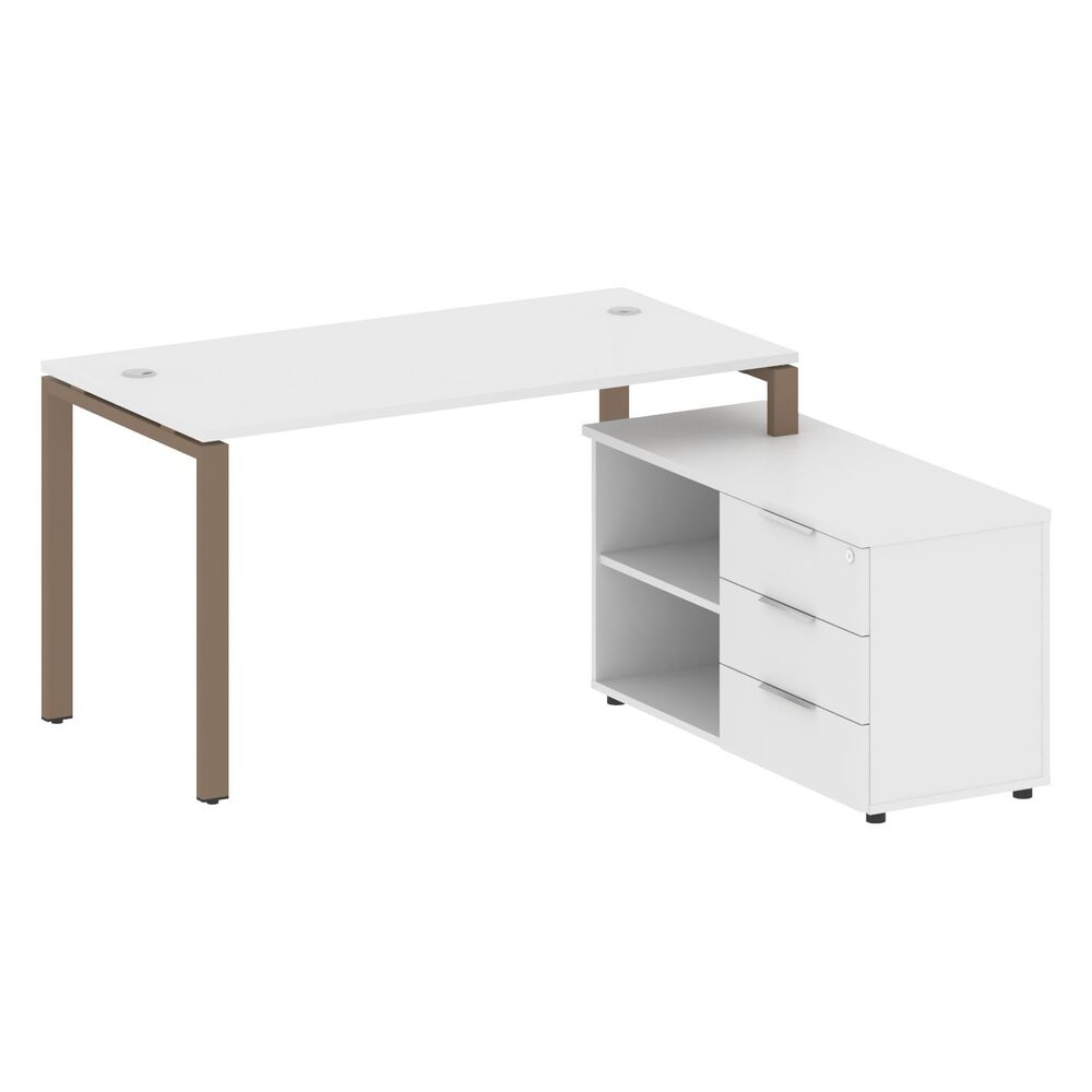 Рабочая станция с опорной тумбой правая