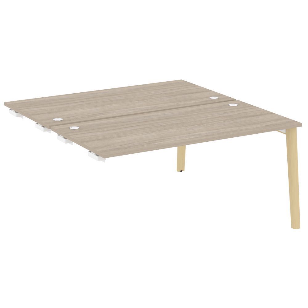 Стол-приставка двойной к опорным элементам (опоры - массив дерева)