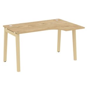 Стол эргономичный правый (опоры - массив дерева)