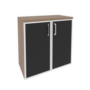 Шкаф низкий широкий (стекло черное)