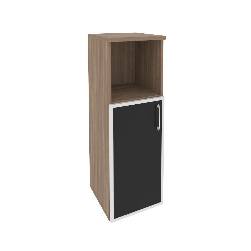 Шкаф средний узкий левый (стекло черное)