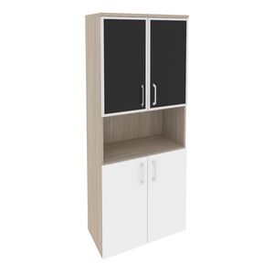 Шкаф высокий широкий (стекло черное)