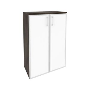 Шкаф средний широкий (стекло белое)