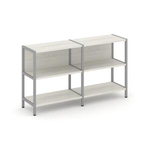 Двухсекционный стеллаж двухярусный