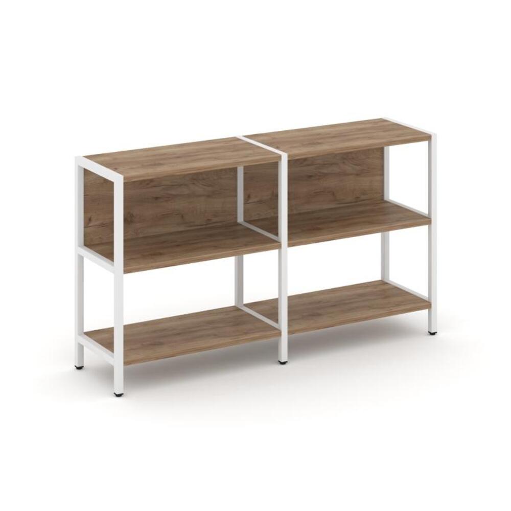 Двухсекционный стеллаж двухярусный