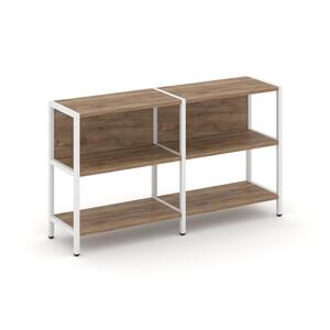 Двухсекционный стеллаж двухярусный