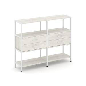 Двухсекционный стеллаж трехярусный с ящиками