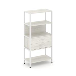 Односекционный стеллаж четырехярусный с ящиками