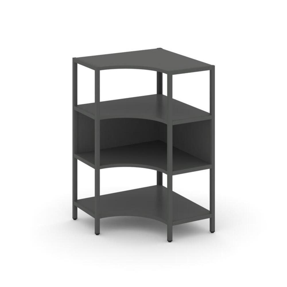 Односекционный угловой стеллаж трехярусный