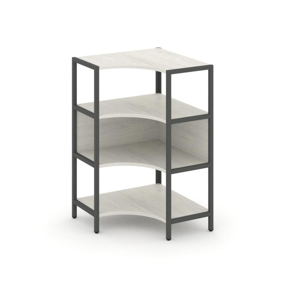 Односекционный угловой стеллаж трехярусный