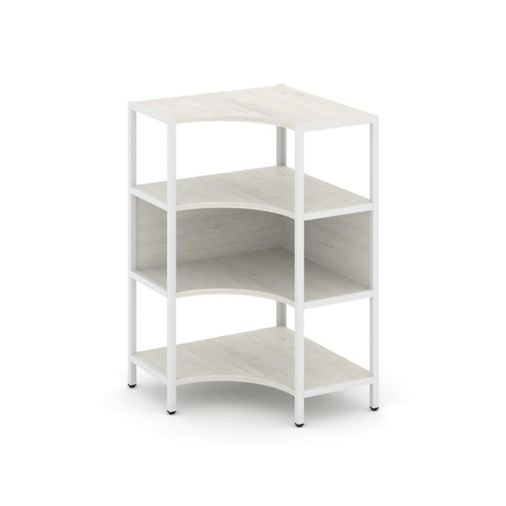 Односекционный угловой стеллаж трехярусный