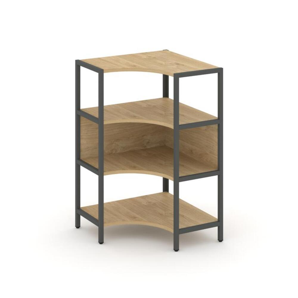 Односекционный угловой стеллаж трехярусный