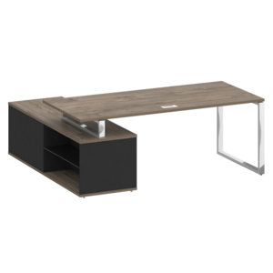 Стол руководителя с опорной греденцией, правый