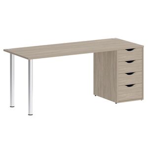 Стол письменный (опоры хром)