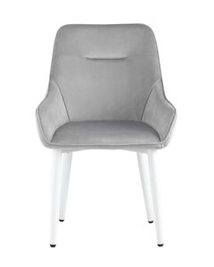 Стул Диана велюр серебристый ножки белые 4 шт