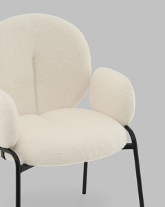 Стул с подлокотниками букле