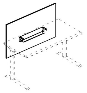 Экран фронтальный большой для стола 180 кабель-канал
