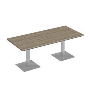 Стол для переговоров на квадратных опорах-колоннах