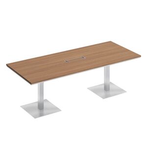 Стол для переговоров на квадратных опорах-колоннах