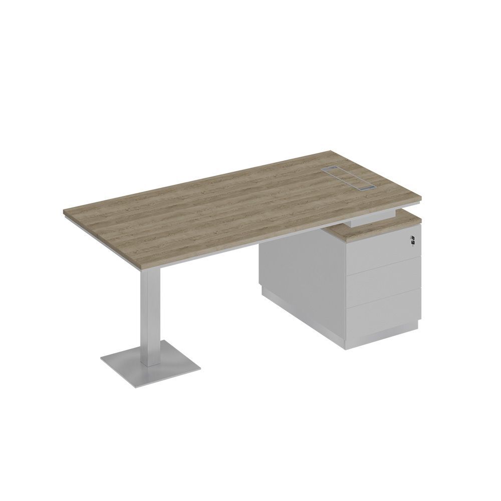 Стол руководителя на опорной тумбе