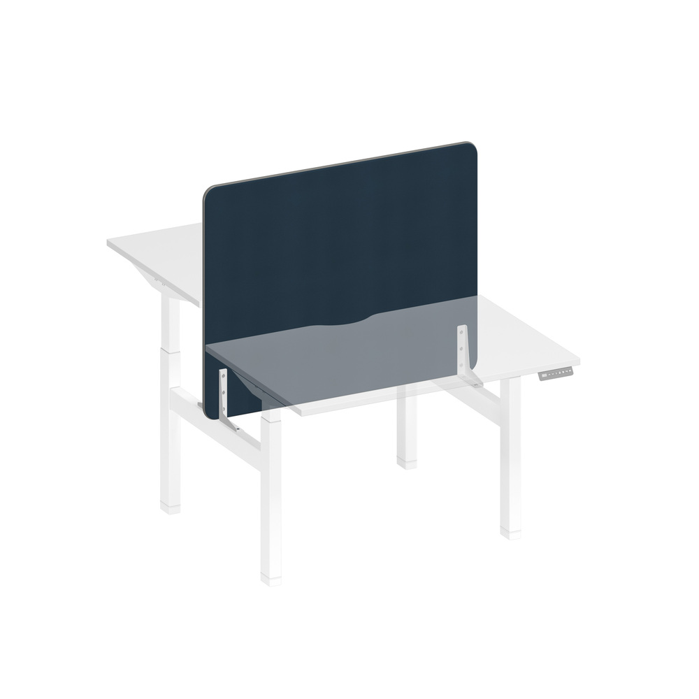 Экран настольный фронтальный тканевый с кабель-каналом