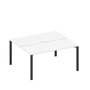 Рабочая станция на металлокаркасе, столешницы с вырезом (2*160)