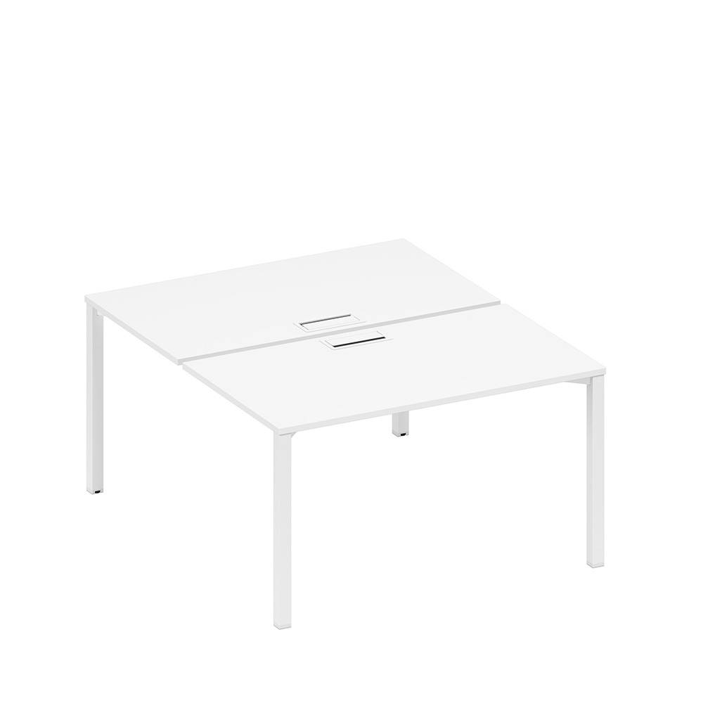 Рабочая станция на металлокаркасе, столешницы с заглушкой (2*140)