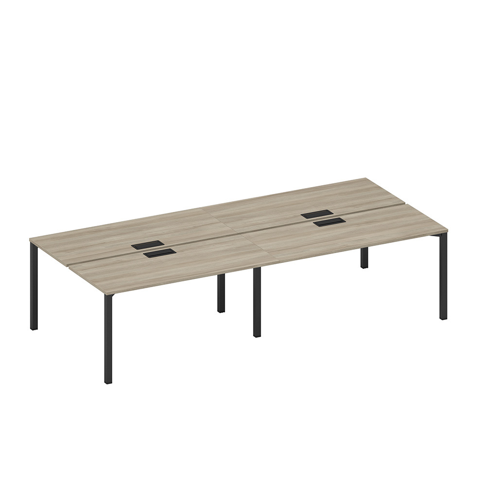 Рабочая станция на металлокаркасе, столешницы с заглушкой (4*160)