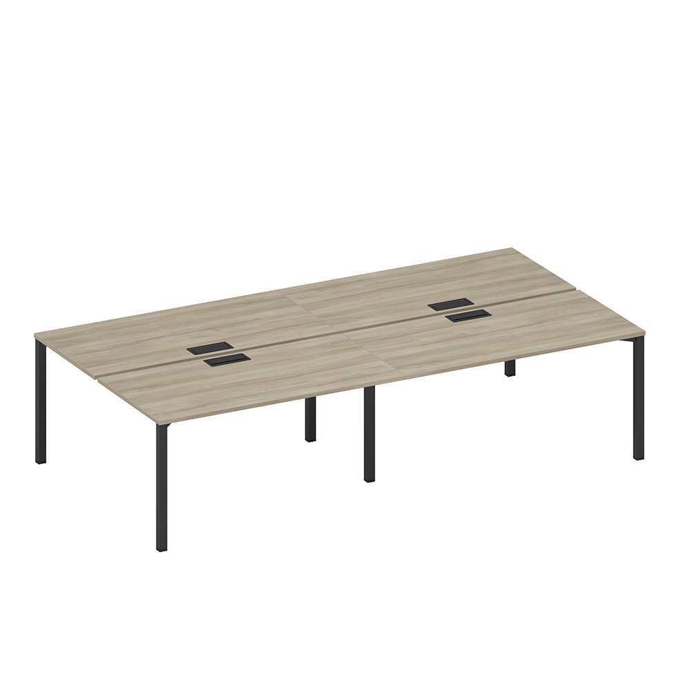 Рабочая станция на металлокаркасе, столешницы с заглушкой (4*160)