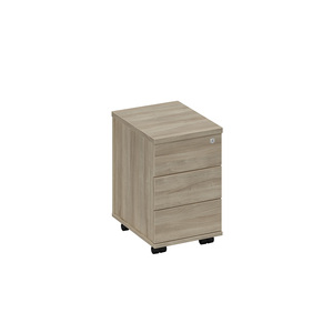 Тумба выкатная 3-х ящичная с центральным замком узкая